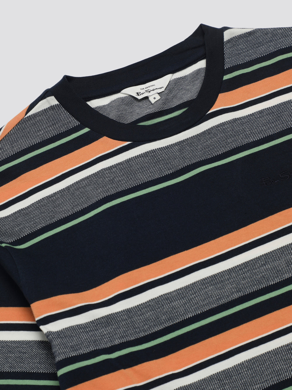 Ben Sherman Signature Engineered Stripe T-Shirt Navy | 925TLMBVG