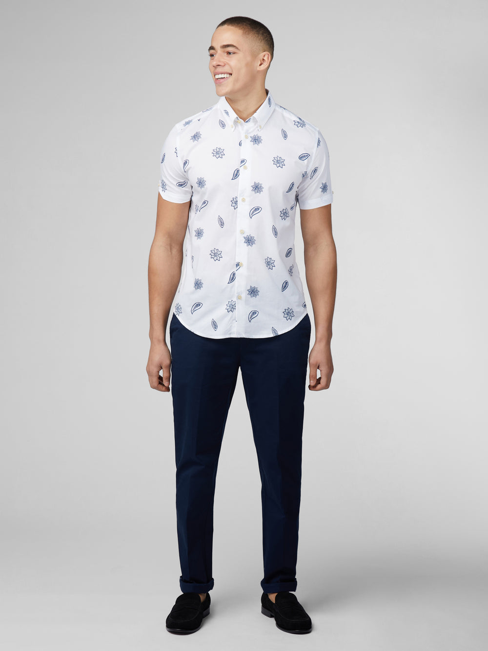 Ben Sherman Signature Floral Shirts White | 014GTWAKO