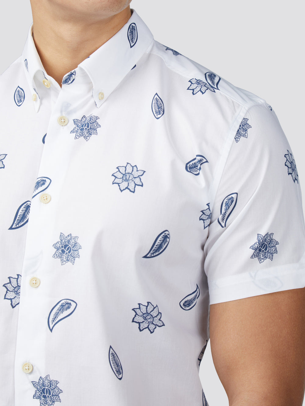 Ben Sherman Signature Floral Shirts White | 014GTWAKO