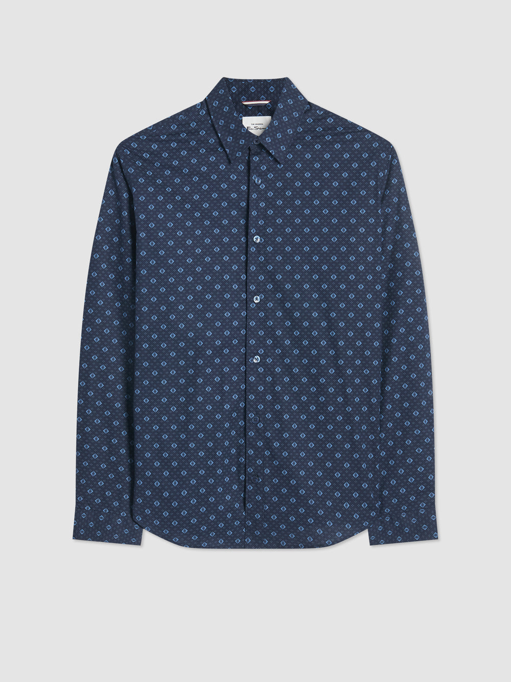 Ben Sherman Signature Geo Shirts Blue | 907VUPRYT