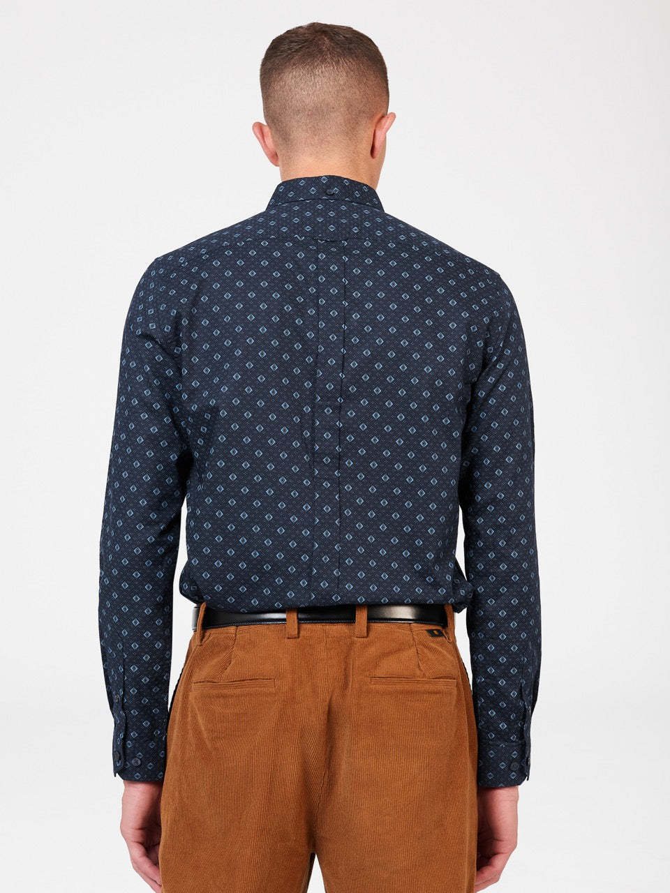 Ben Sherman Signature Geo Shirts Blue | 907VUPRYT