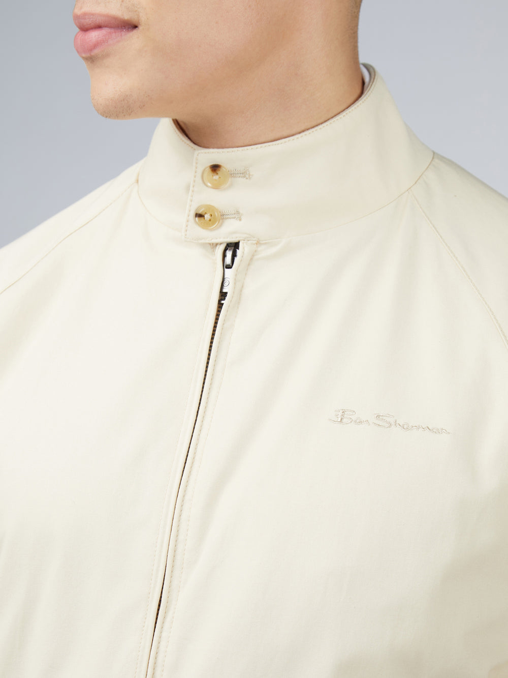 Ben Sherman Signature Harrington Jackets Cream | 256FIRHPO