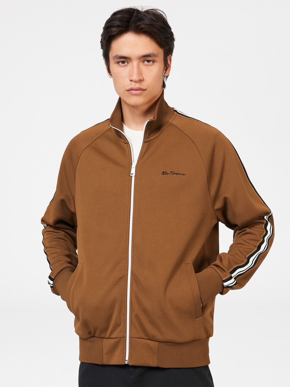 Ben Sherman Signature House Taped Track Jackets Brown | 610BUNSZA