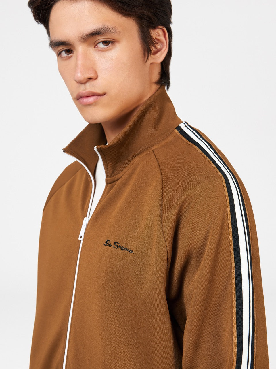 Ben Sherman Signature House Taped Track Jackets Brown | 610BUNSZA