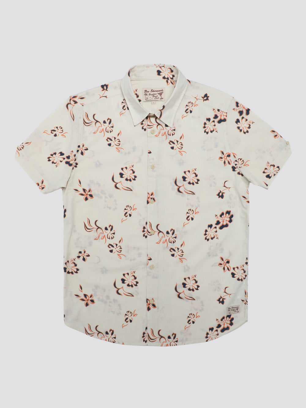 Ben Sherman Signature Linear Floral Shirts White | 948EOQBMS