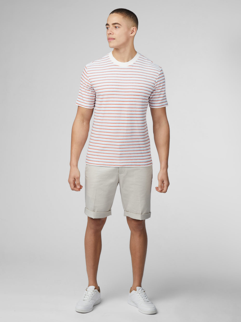 Ben Sherman Signature Loopback Stripe T-Shirt Blue | 961OBPGAH