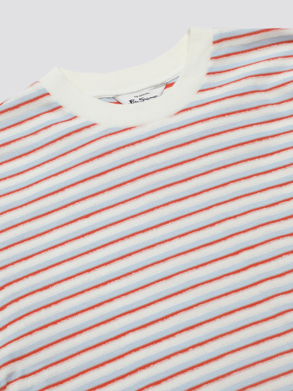 Ben Sherman Signature Loopback Stripe T-Shirt Blue | 961OBPGAH