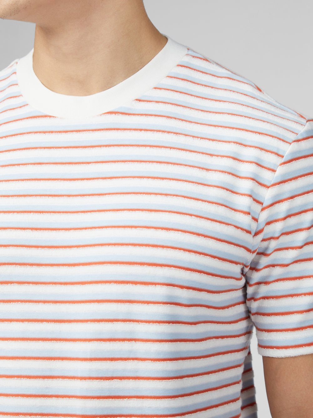 Ben Sherman Signature Loopback Stripe T-Shirt Blue | 961OBPGAH