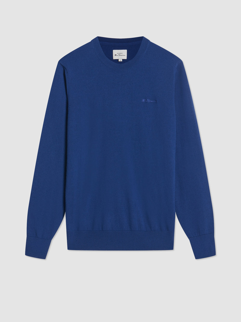 Ben Sherman Signature Merino Crewneck Knitwear Blue | 635HMTRWD