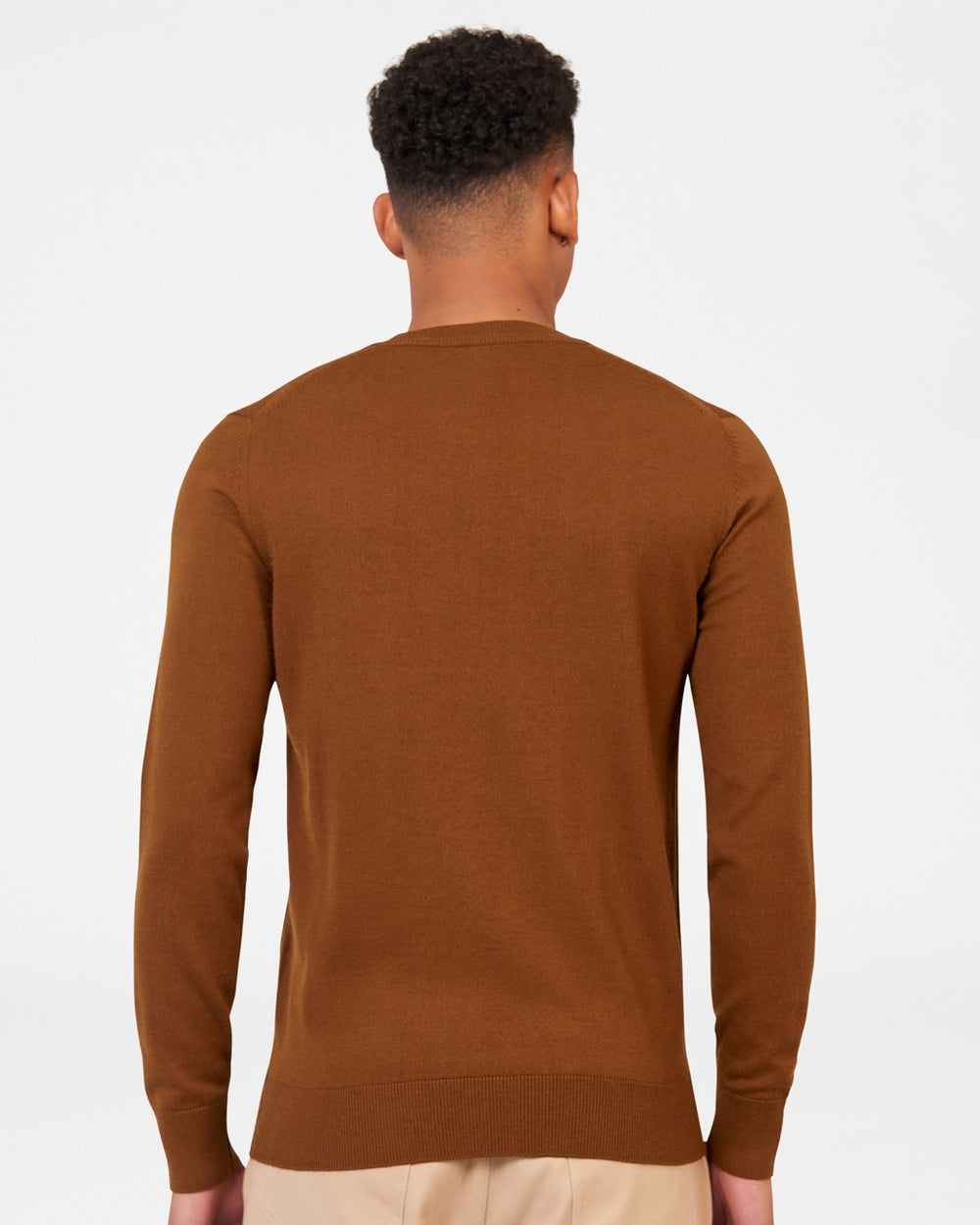 Ben Sherman Signature Merino Crewneck Knitwear Brown | 970TACMVW