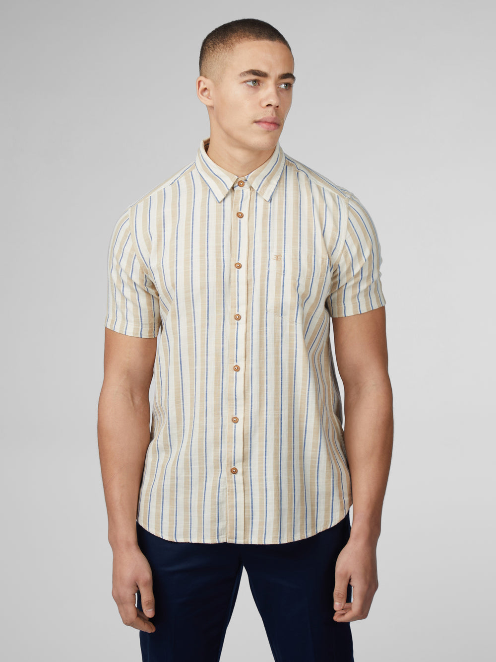 Ben Sherman Signature Mod Stripe Shirts White | 902LKNJIF