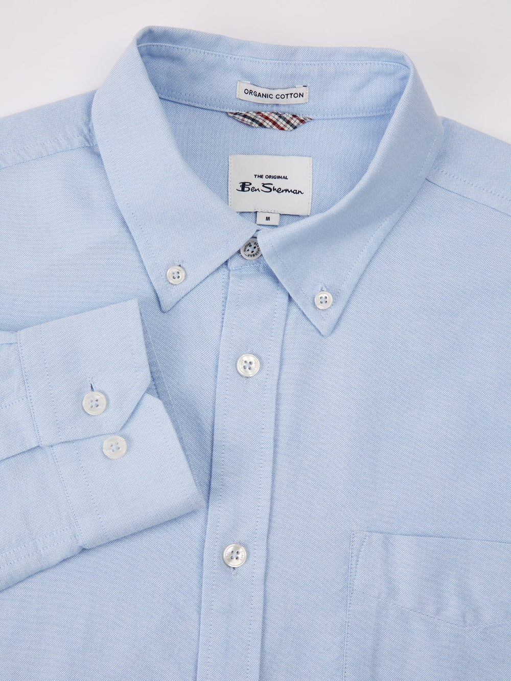 Ben Sherman Signature Organic Long-Sleeve Oxford Shirts Blue | 941ARJWBD