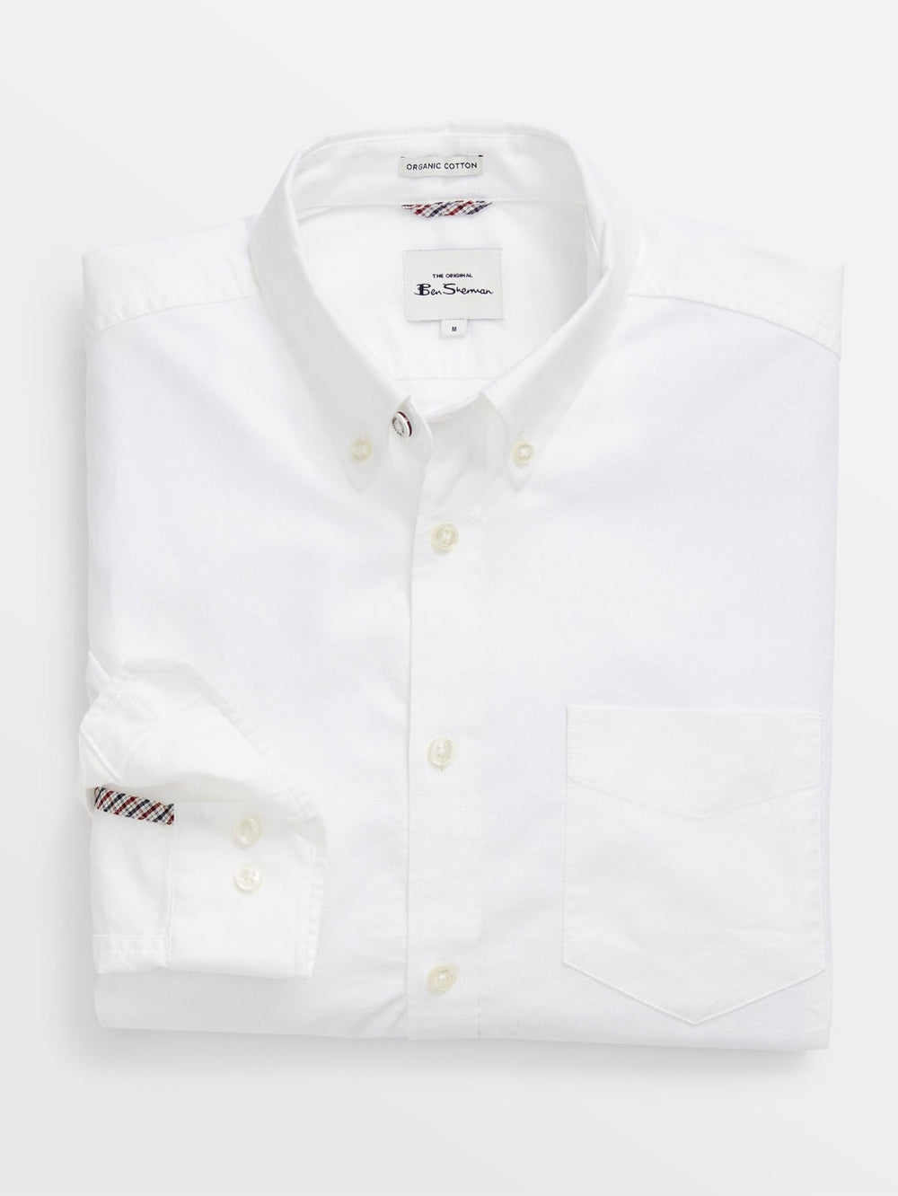 Ben Sherman Signature Organic Long-Sleeve Oxford Shirts White | 356SFHDIW