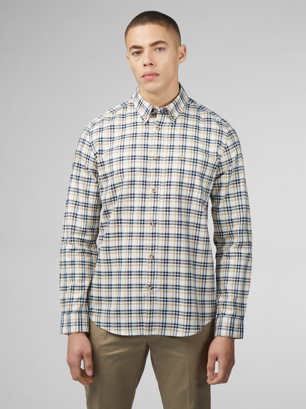 Ben Sherman Signature Oxford Check Shirts White | 169HOIYKJ