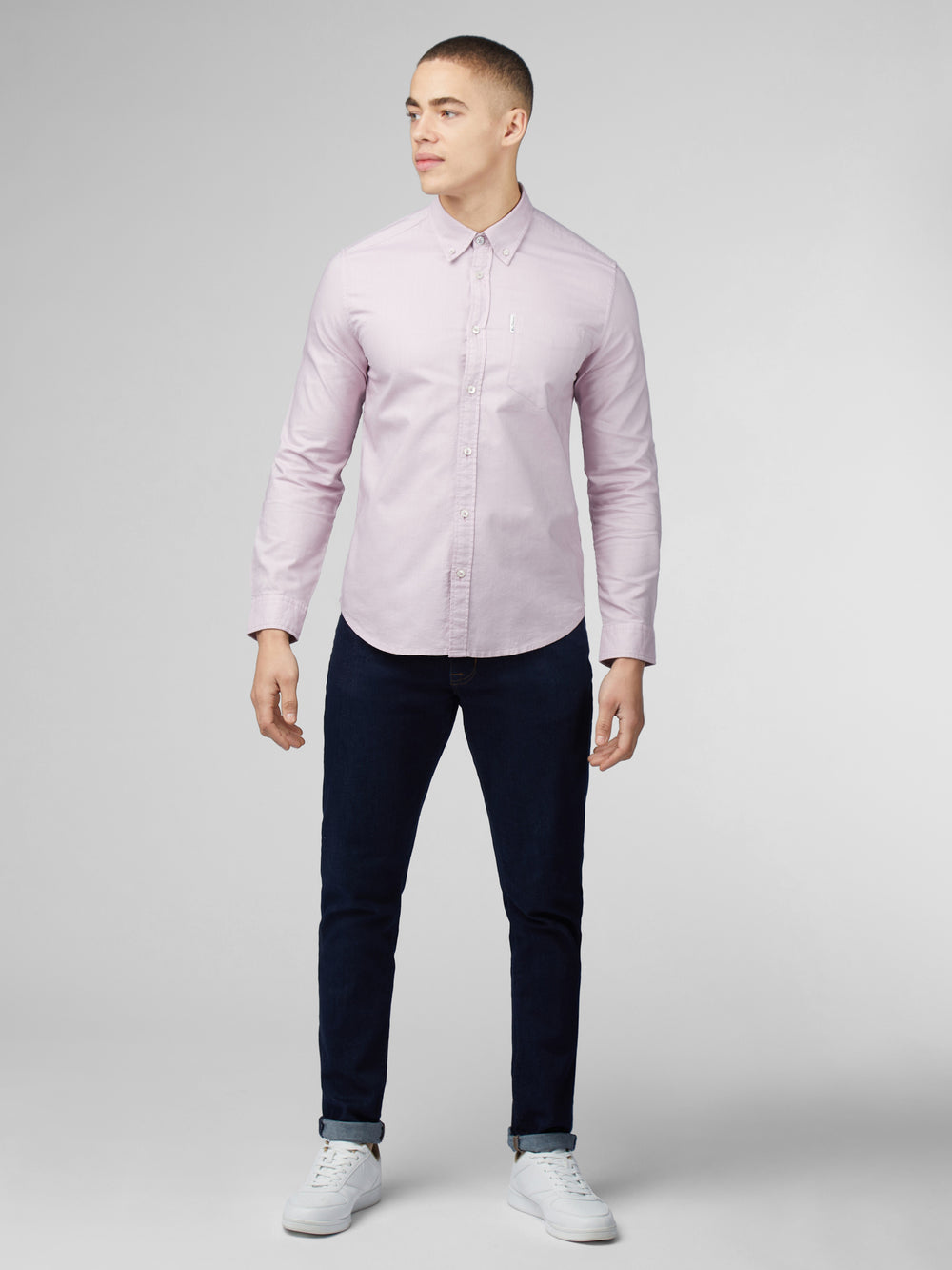 Ben Sherman Signature Oxford Long Sleeve Shirts Purple | 350WHLZSY