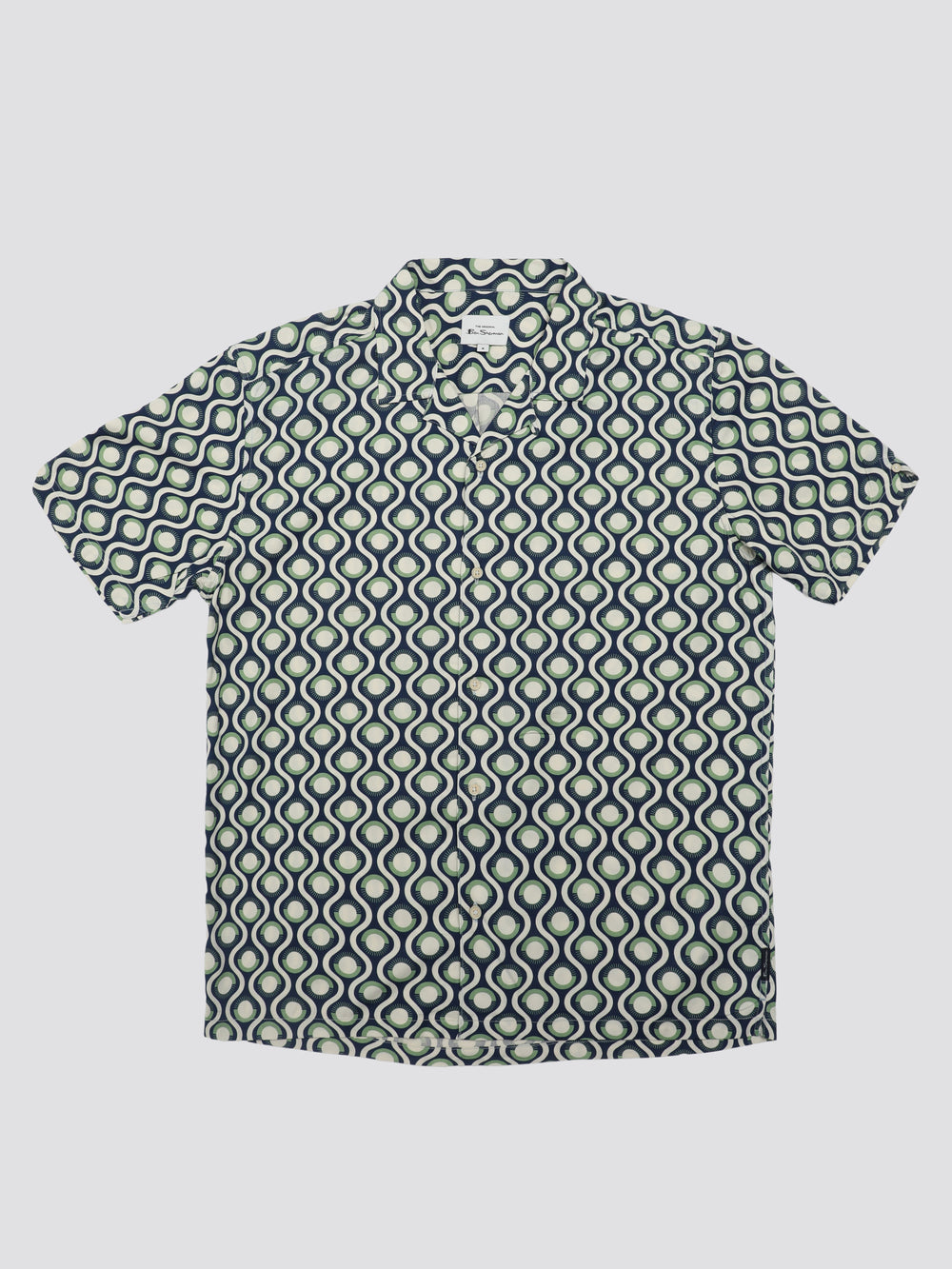 Ben Sherman Signature Retro Geo Shirts Green | 021YEHCLI