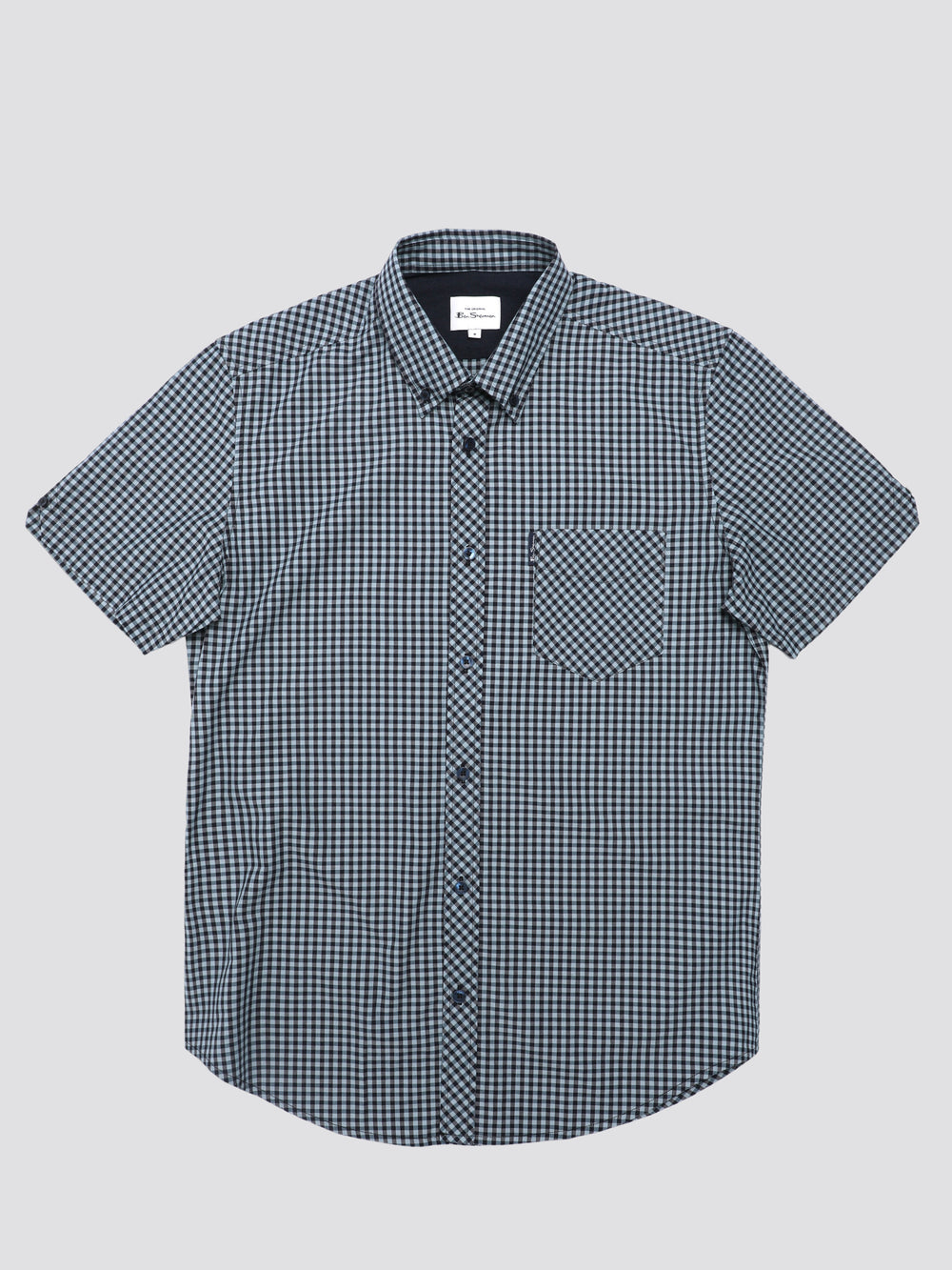 Ben Sherman Signature Short Sleeve Gingham Shirts Blue | 531VZNTEF