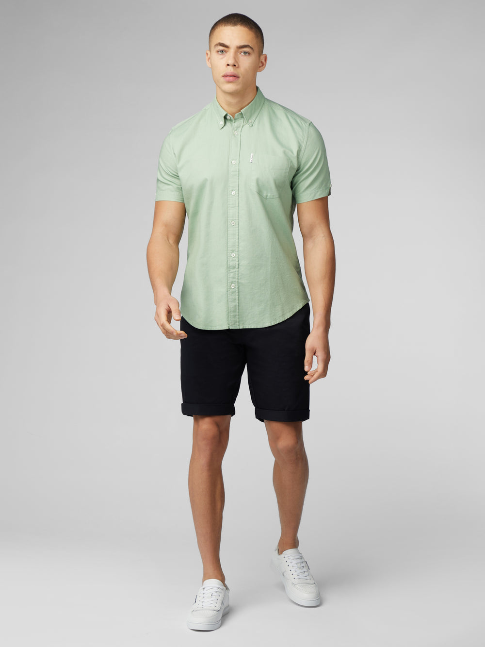 Ben Sherman Signature Short Sleeve Oxford Shirts Green | 162JKIPCZ