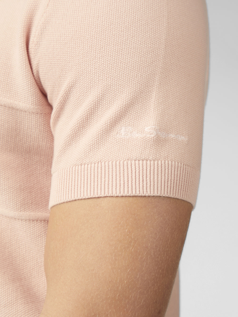 Ben Sherman Signature Textured Polo Knitwear Pink | 247DHSKXZ