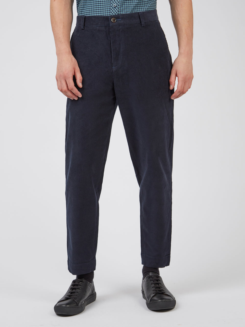 Ben Sherman Tapered Corduroy Pants Black | 674ZGWSHB