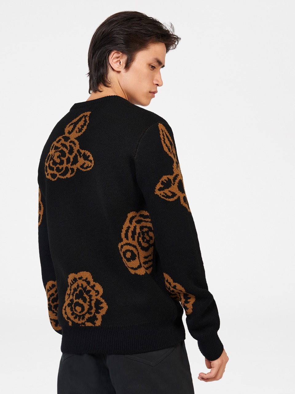 Ben Sherman Winter Floral Knitwear Black | 087BWLHOX