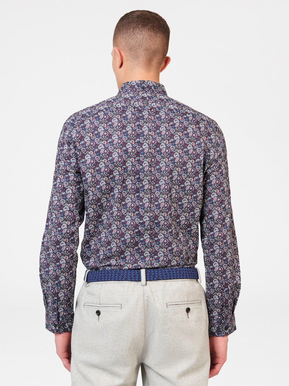 Ben Sherman Winter Floral Shirts Purple | 421TIVSAL